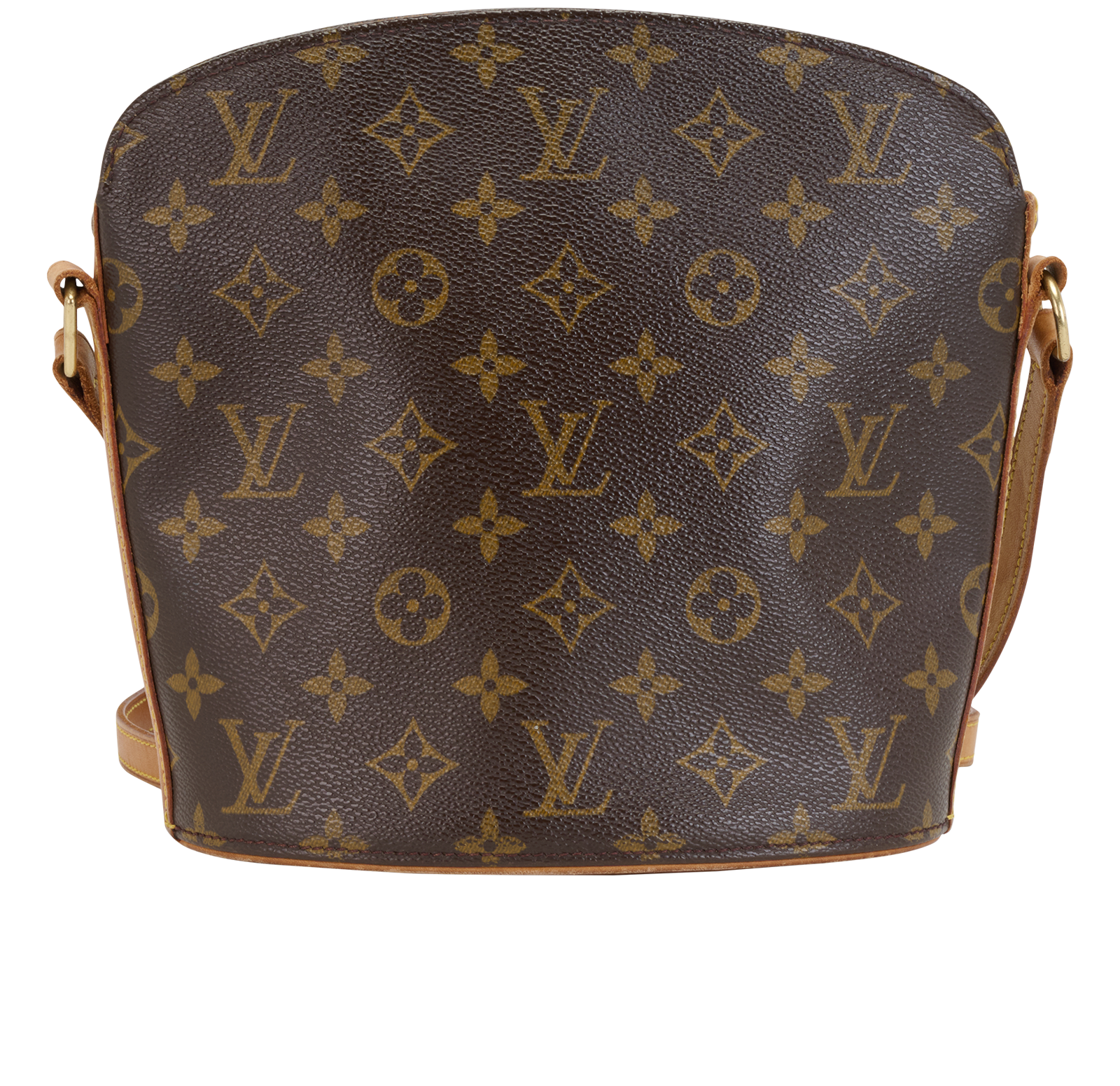 Drouot, &pound;450, Handbags, Brown, Canvas, Back view